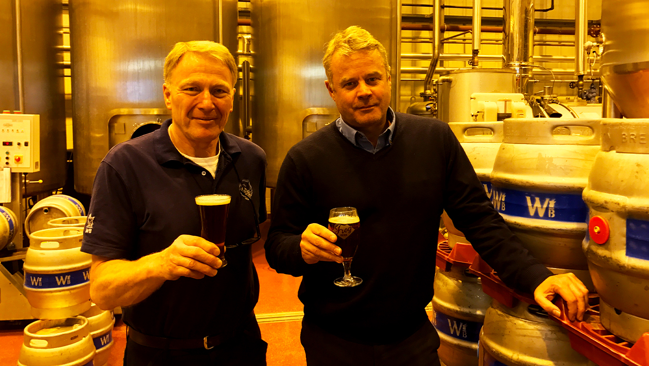 Master brewer Derek Prentice and Mark Gordon